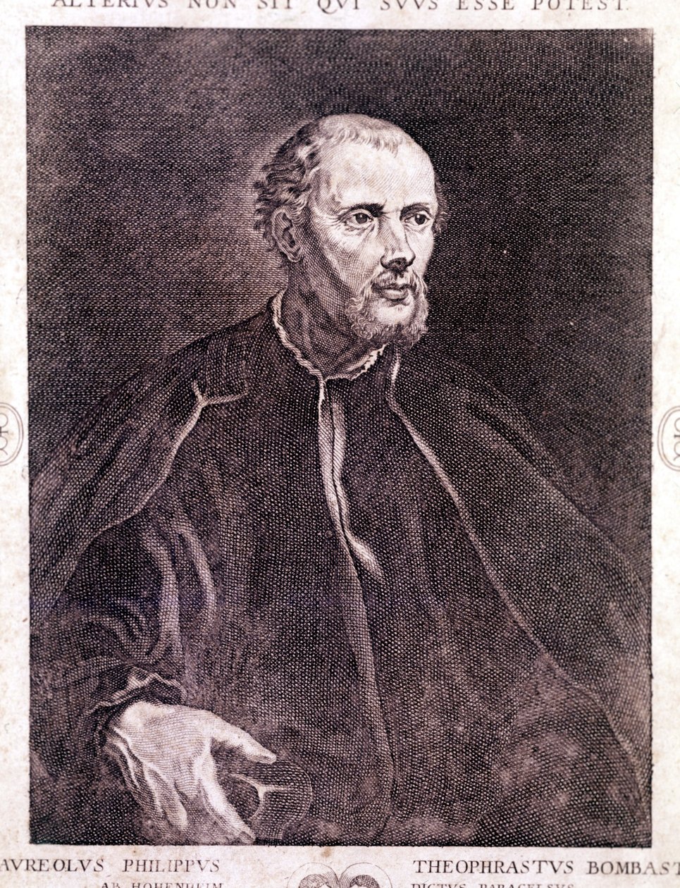 Portrett av Philipp Aureolus Theophrastus Bombast von Hohenheim Paracelsus av Unknown artist