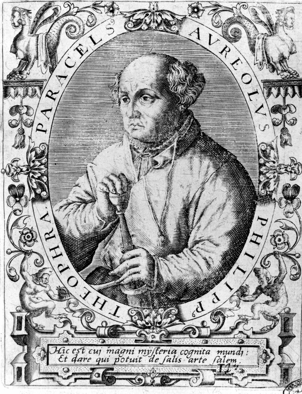 Portrett av Philipp Aureolus Theophrastus Bombast von Hohenheim Paracelsus av Unknown artist