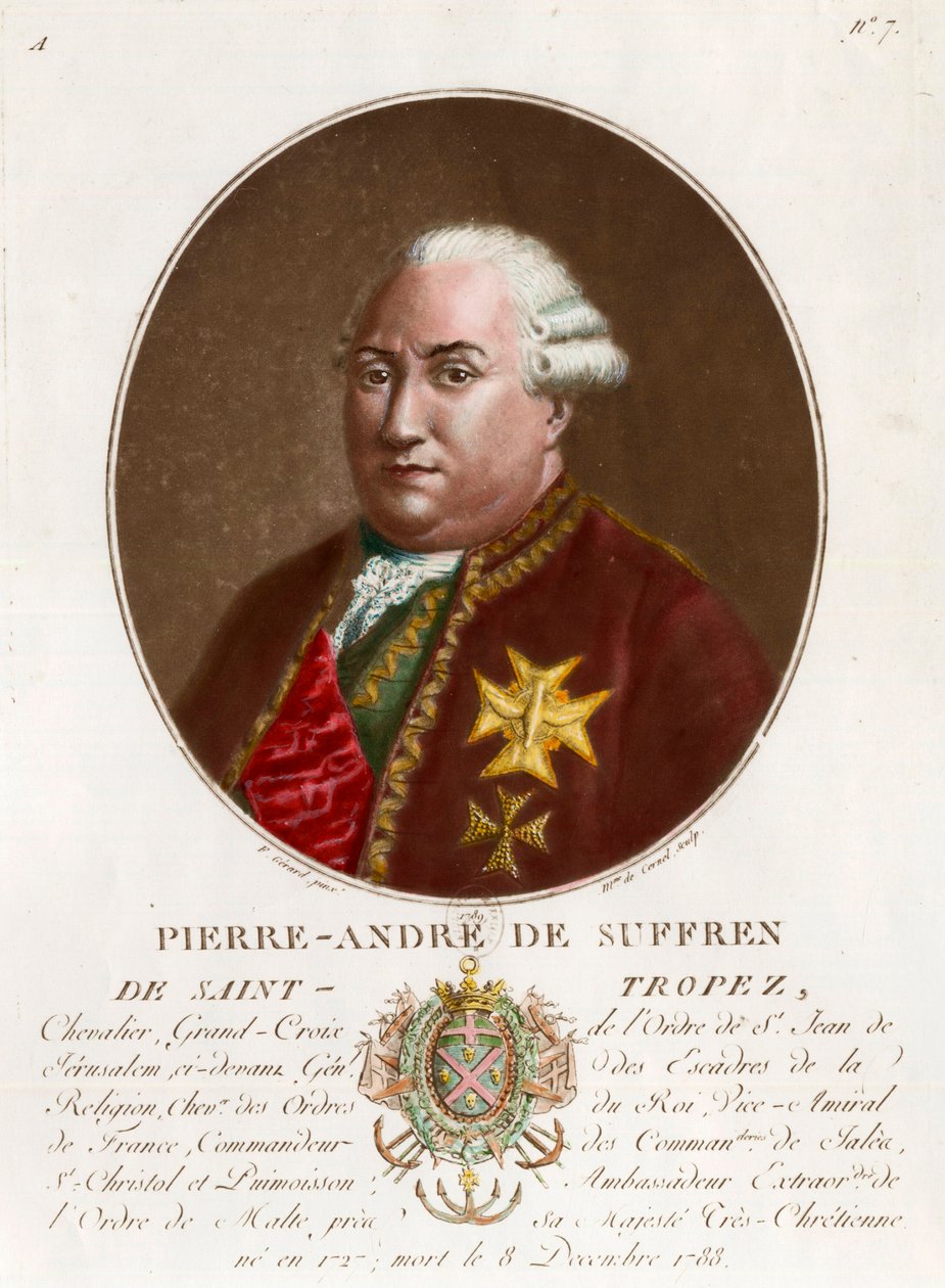 Portrett av Pierre Andre de Suffren av Saint Tropez av Unknown artist