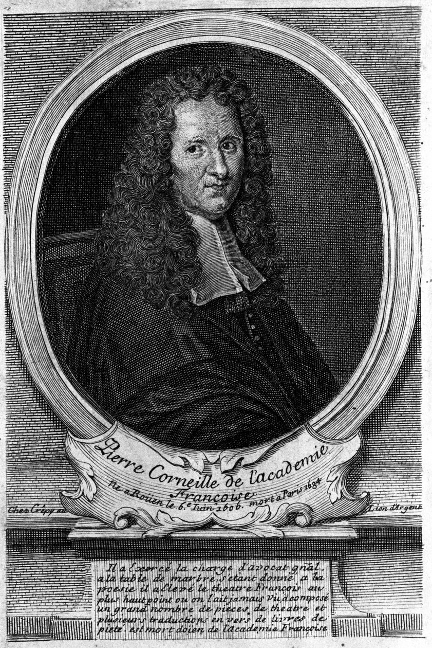 Portrett av Pierre Corneille (1606 - 1684). av Unknown artist
