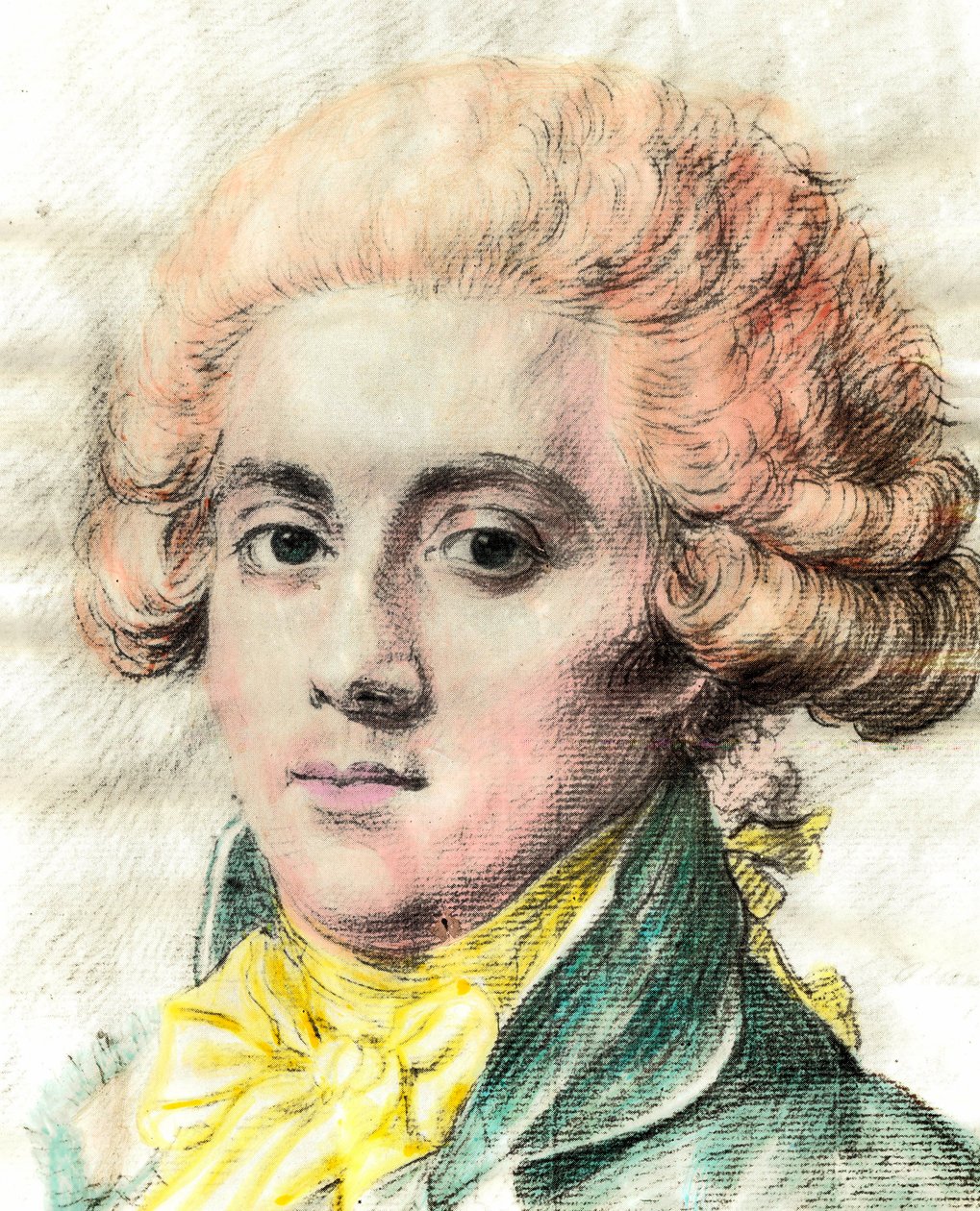 Portrett av Pierre Victorien Vergniaud (1753-1793), fransk politiker Girondin. Detalj av en illustrasjon fra 1700-tallet. Versailles. Lambinet museum av Unknown artist