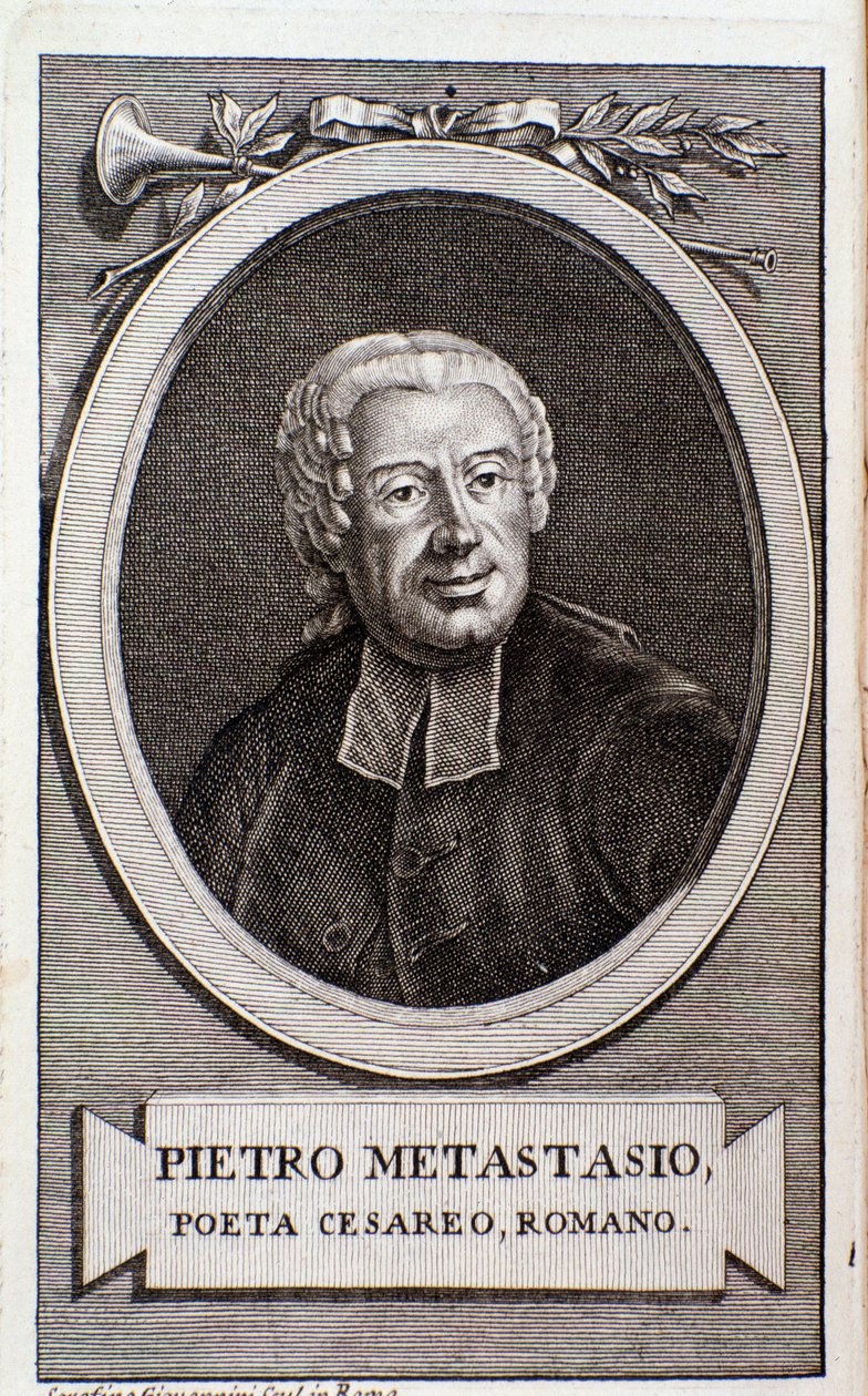 Portrett av Pietro Metastasio (gravering) av Unknown artist