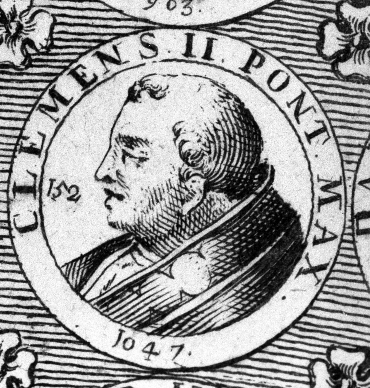 Portrett av pave Clemens II (død 1047). av Unknown artist