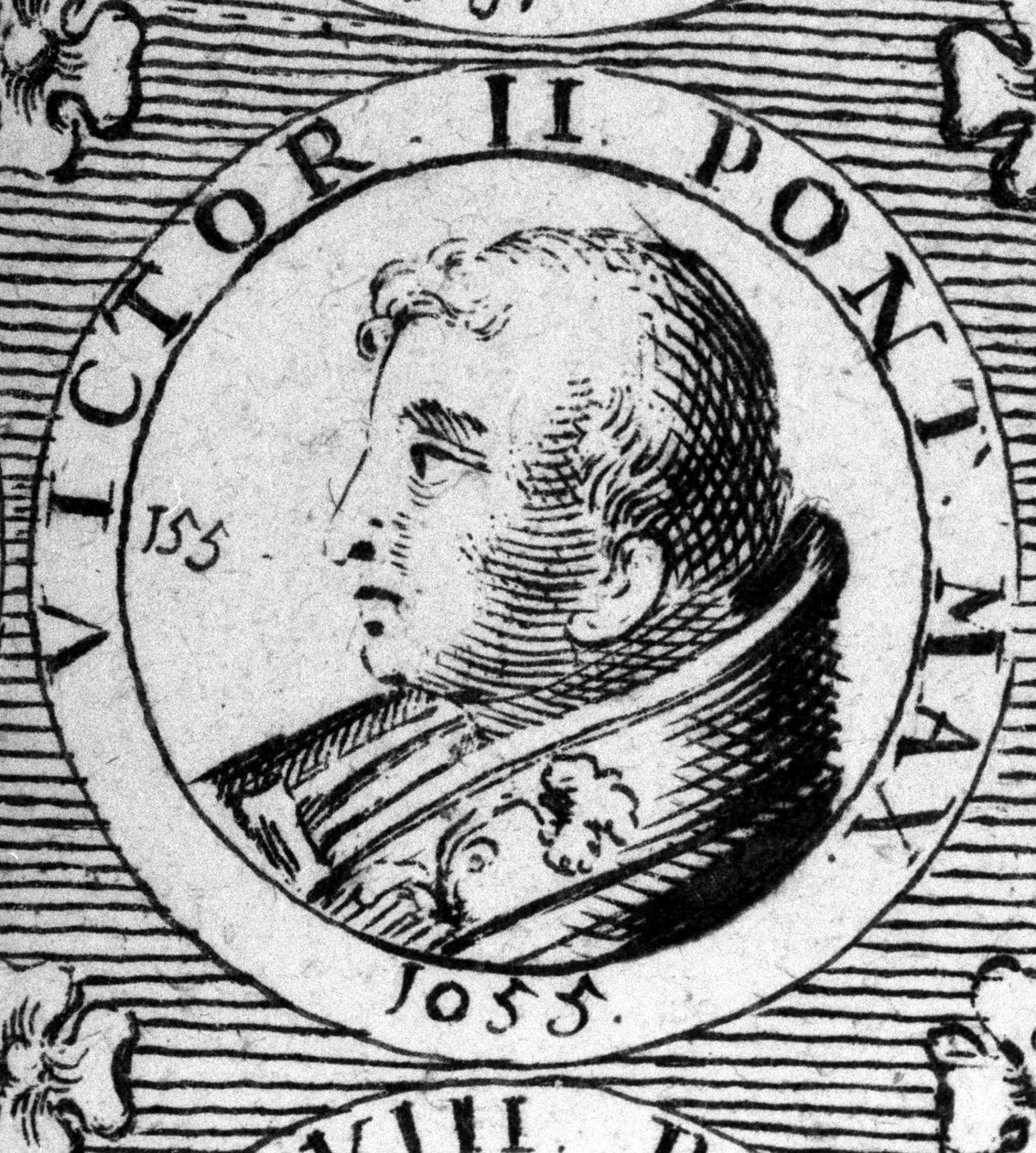 Portrett av pave Victor II (eller Victor 2 døde 1057). av Unknown artist