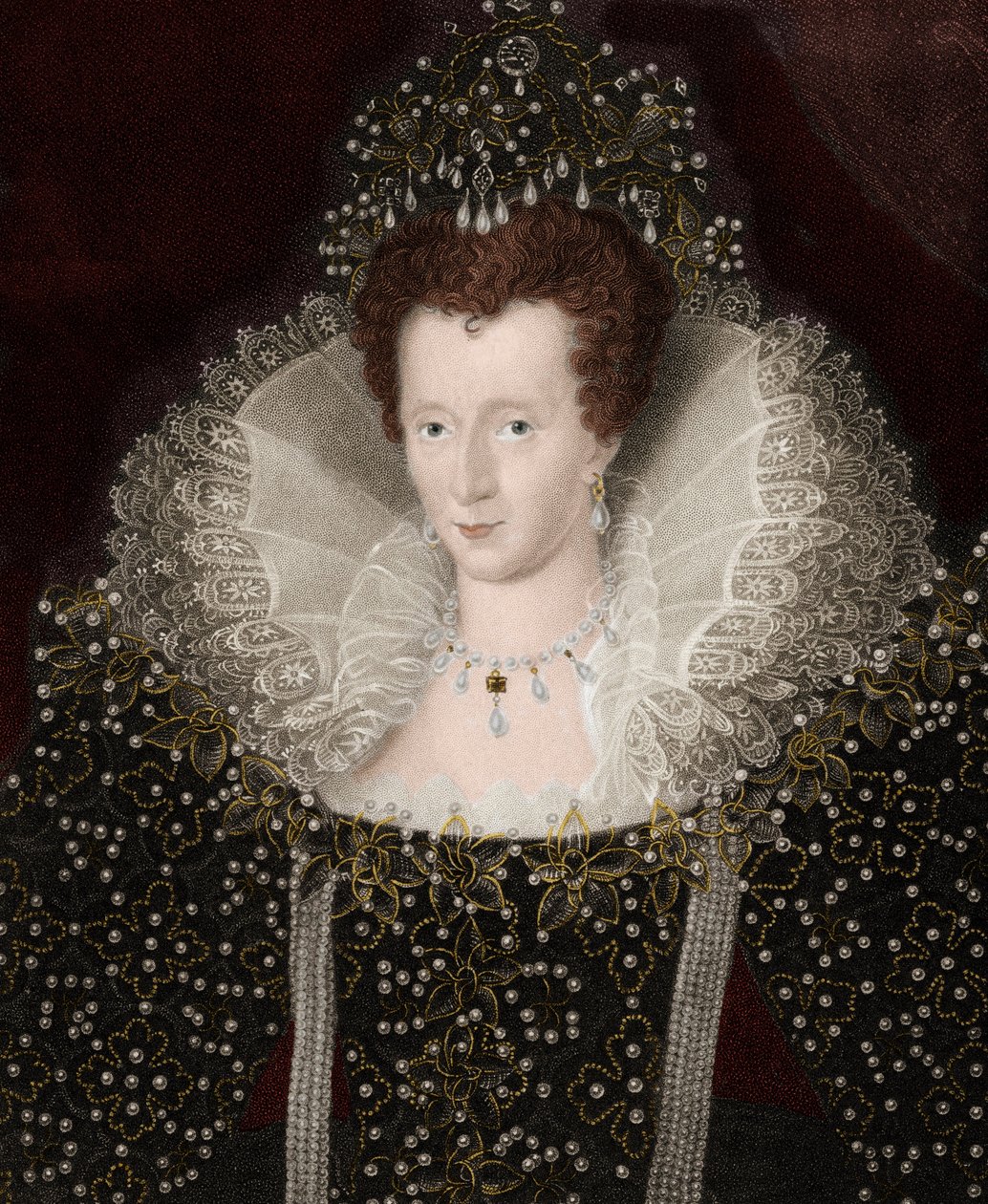 Portrett av dronning Elizabeth Iere (Elizabeth) av England (1533-1603) Elizabeth I av Unknown artist