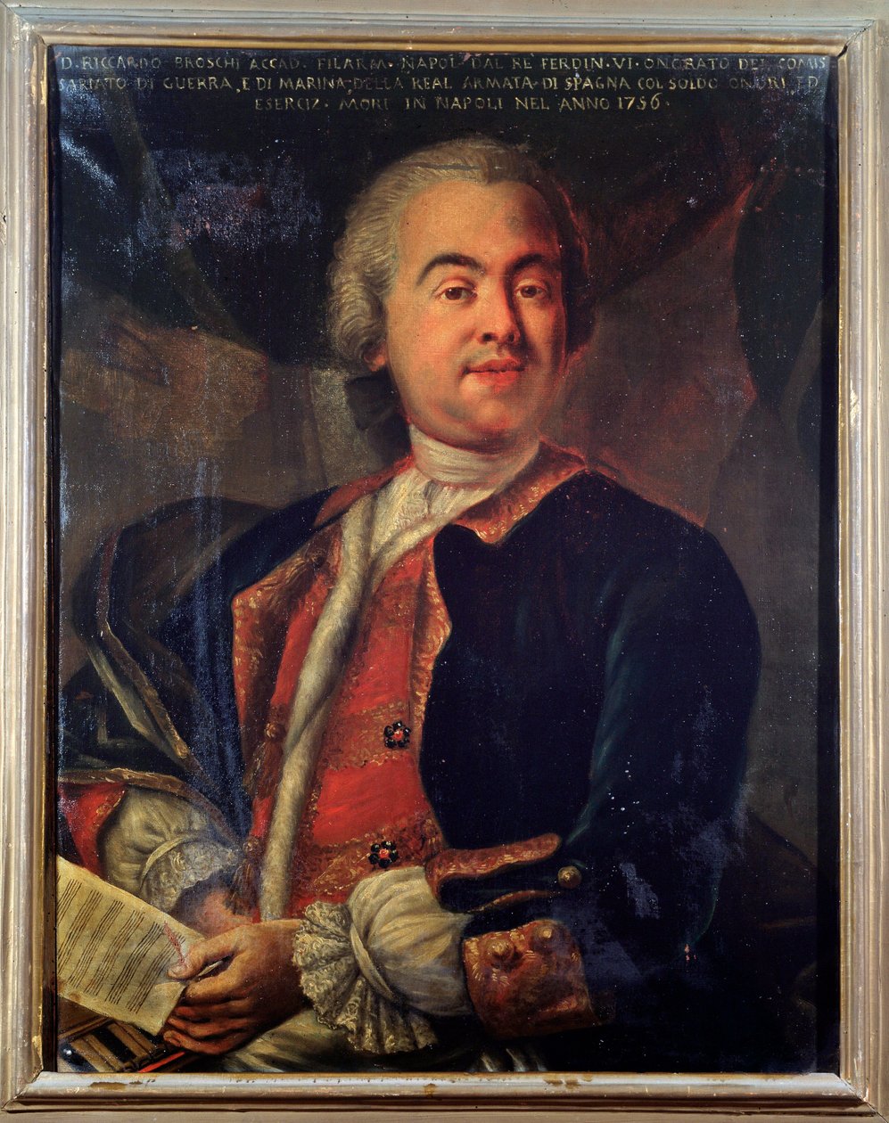 Portrett av Riccardo Broschi, italiensk komponist (maleri av Unknown artist