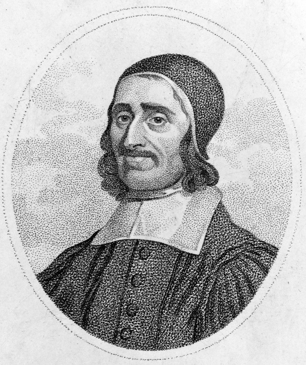 Portrait of Richard Baxter (1615-1691) Puritan of the 17th century Engraving of the 19th century private collection. Paris av Unknown artist