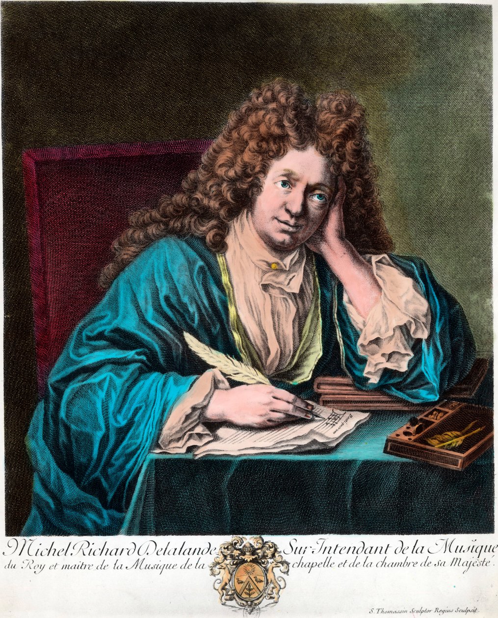 Portrett av Richard Delalande, superintendent for Music of the King, i Paris av Unknown artist