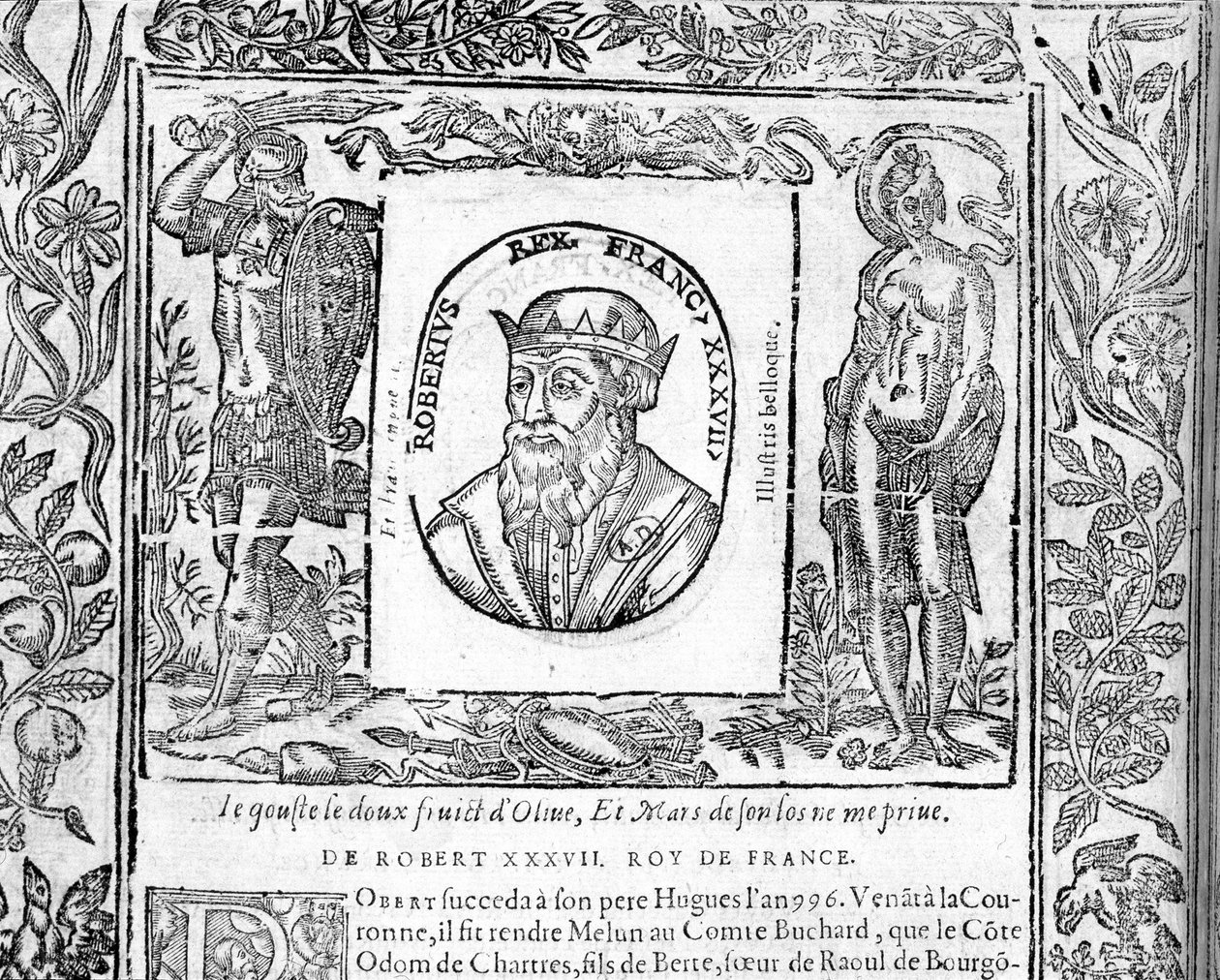 Portrett av Robert Le Pieux, konge av Frankrike fra 996 til 1031. av Unknown artist