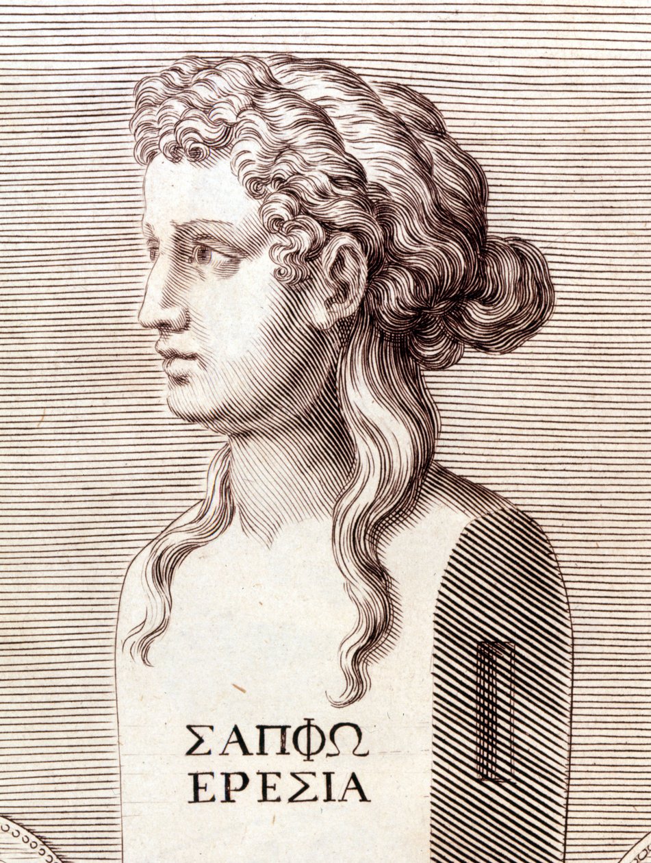 Portrett av Sapho (Sappho). av Unknown artist