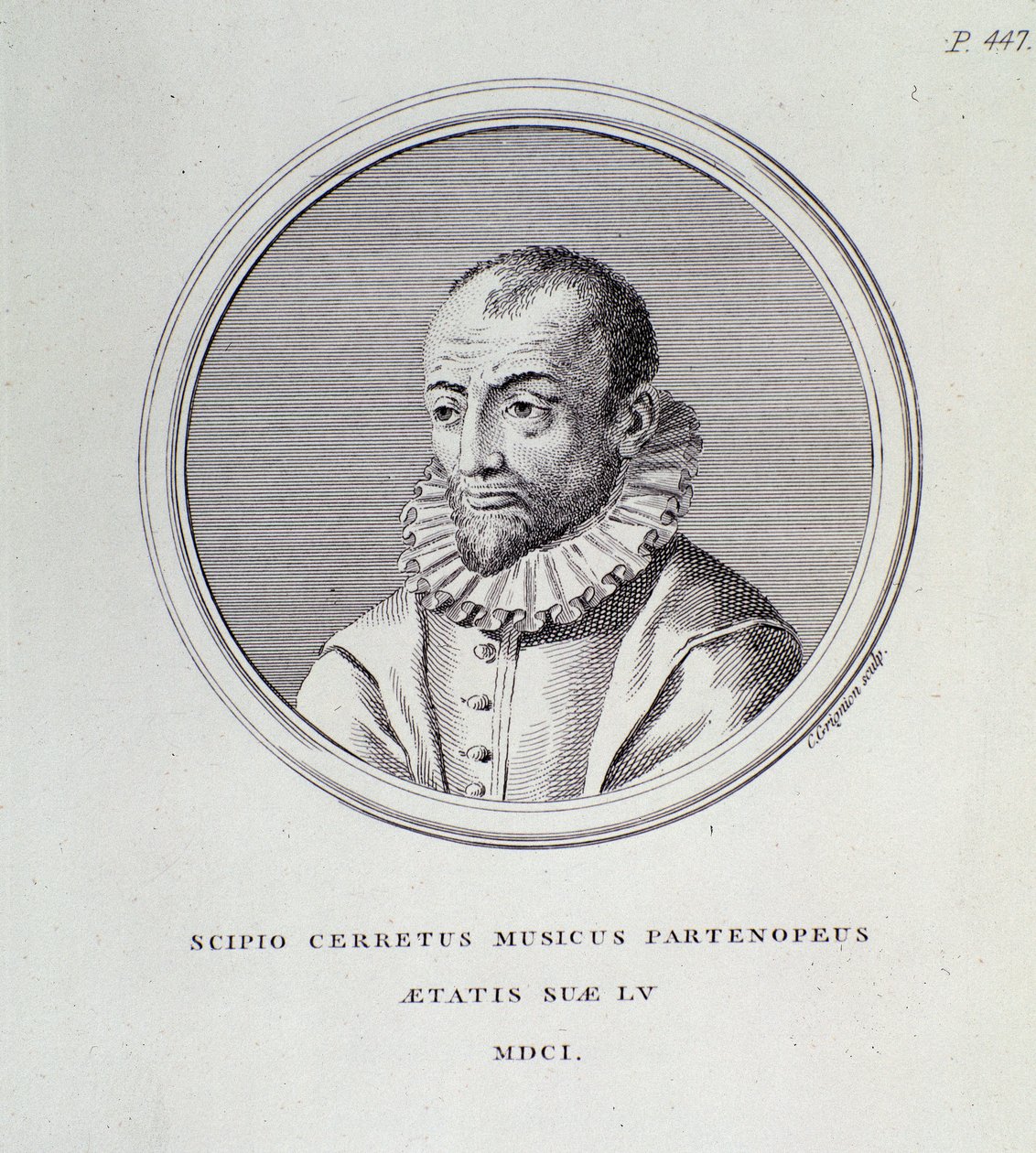 Portrett av Scipione Cerreto (gravering) av Unknown artist
