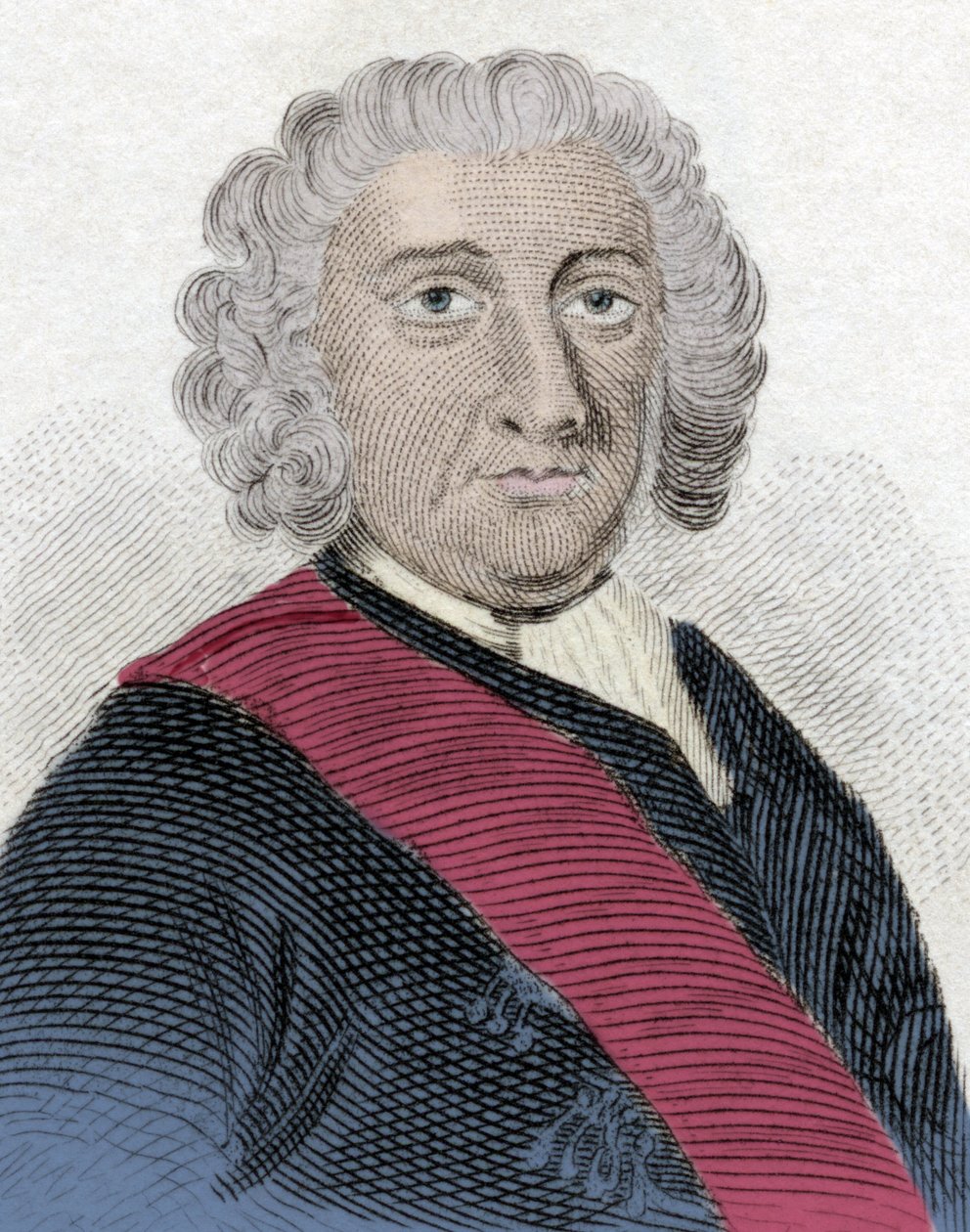 Portrett av Sir Peter Warren (1703-1752), engelsk admiral. av Unknown artist