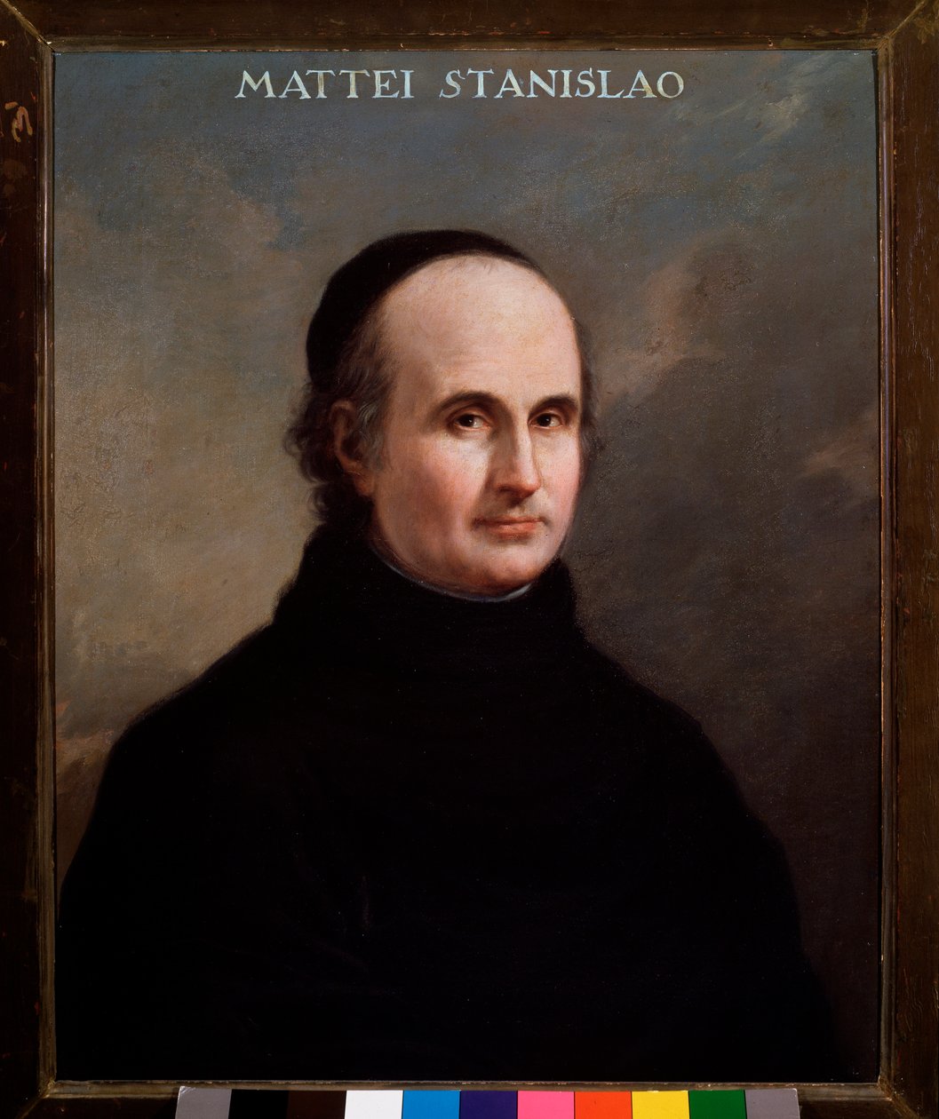 Portrett av Stanislao Mattei (1750-1825) italiensk komponist Anonym maleri. Bologna fra 1700-tallet, samfunnsmusikalsk museum av Unknown artist