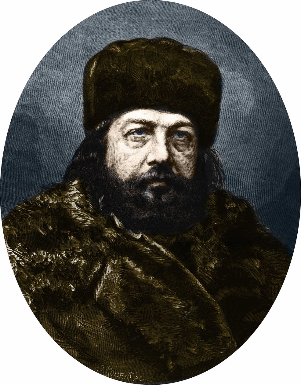 Portrett av Theophile Gautier, fransk poet, romanforfatter og kunstkritiker (1811-1872). av Unknown artist