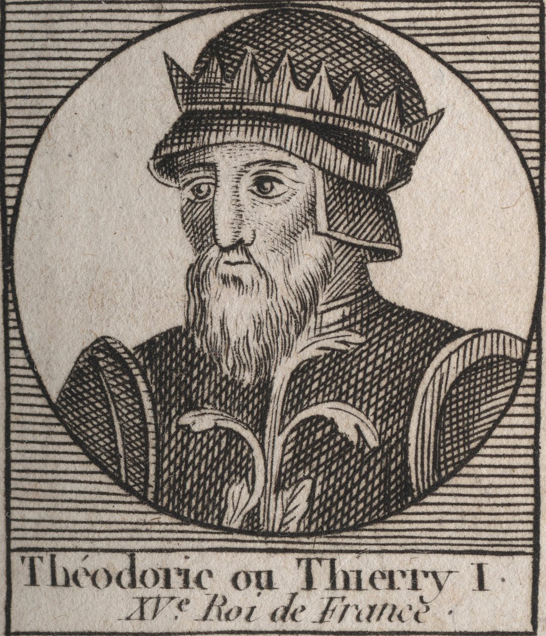 Portrett av Thierry III av Unknown artist