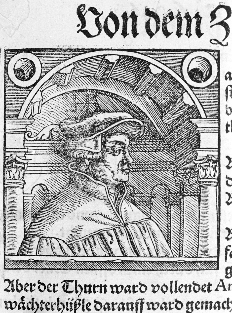 Portrett av Ulrich Zwingli (1484 - 1531), sveitsisk religiøs reformator. av Unknown artist