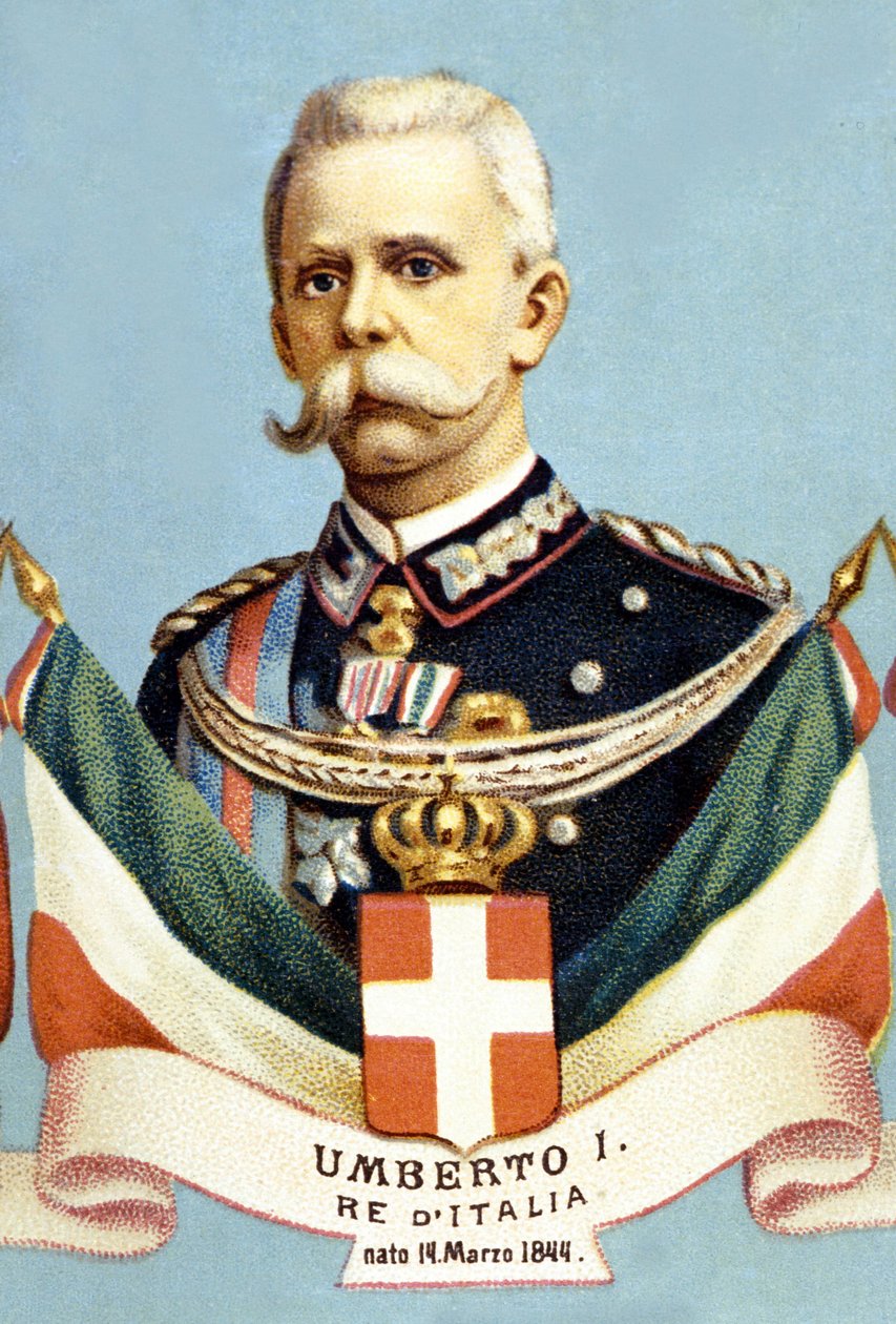 Portrett av Umberto 1. konge av Italia (Humbert I av Unknown artist