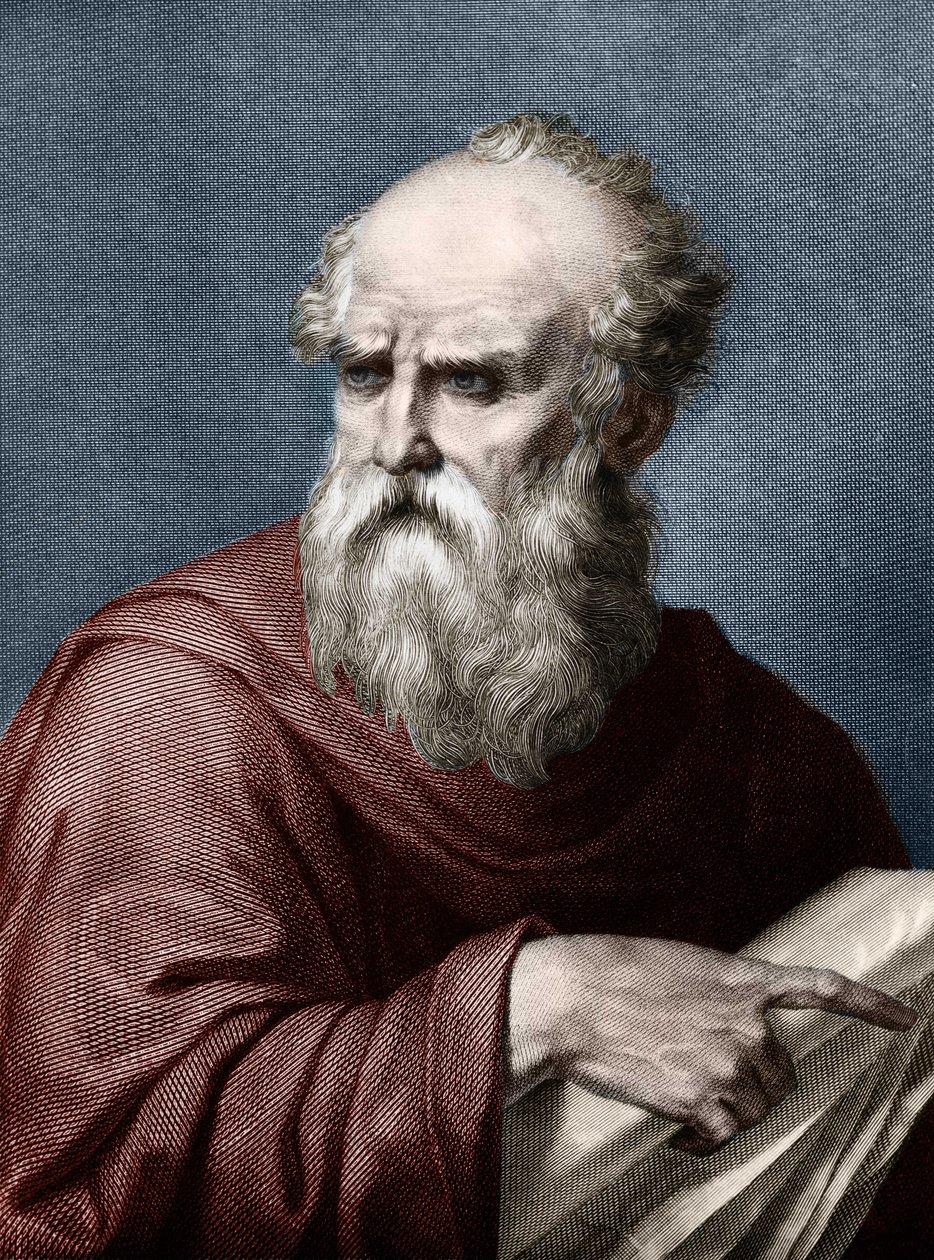 Portrait of Vitruvius (Marcus Vitruvius Pollo) Roman architect who lived in the 1st century BC. av Unknown artist