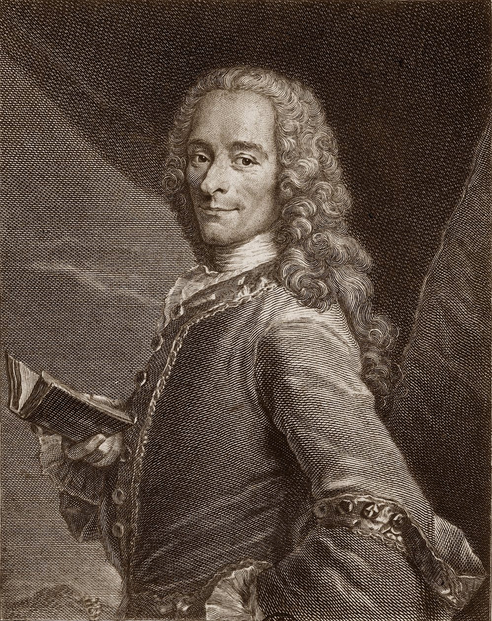 Portrett av Voltaire (1694 - 1778). av Unknown artist