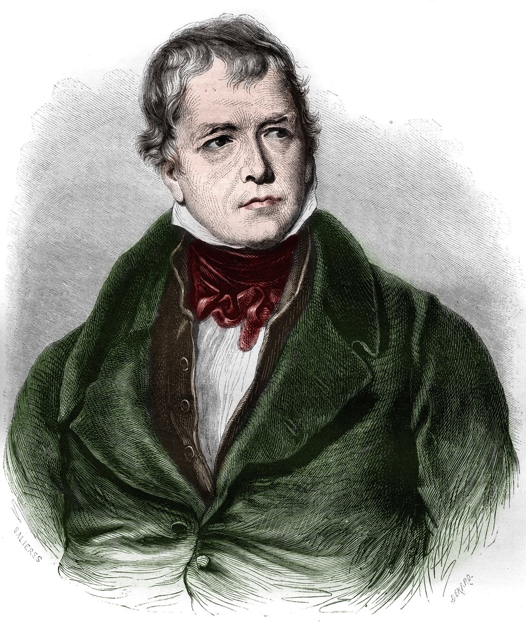 Portrett av Walter Scott (1771-1832), skotsk poet og romanforfatter. av Unknown artist