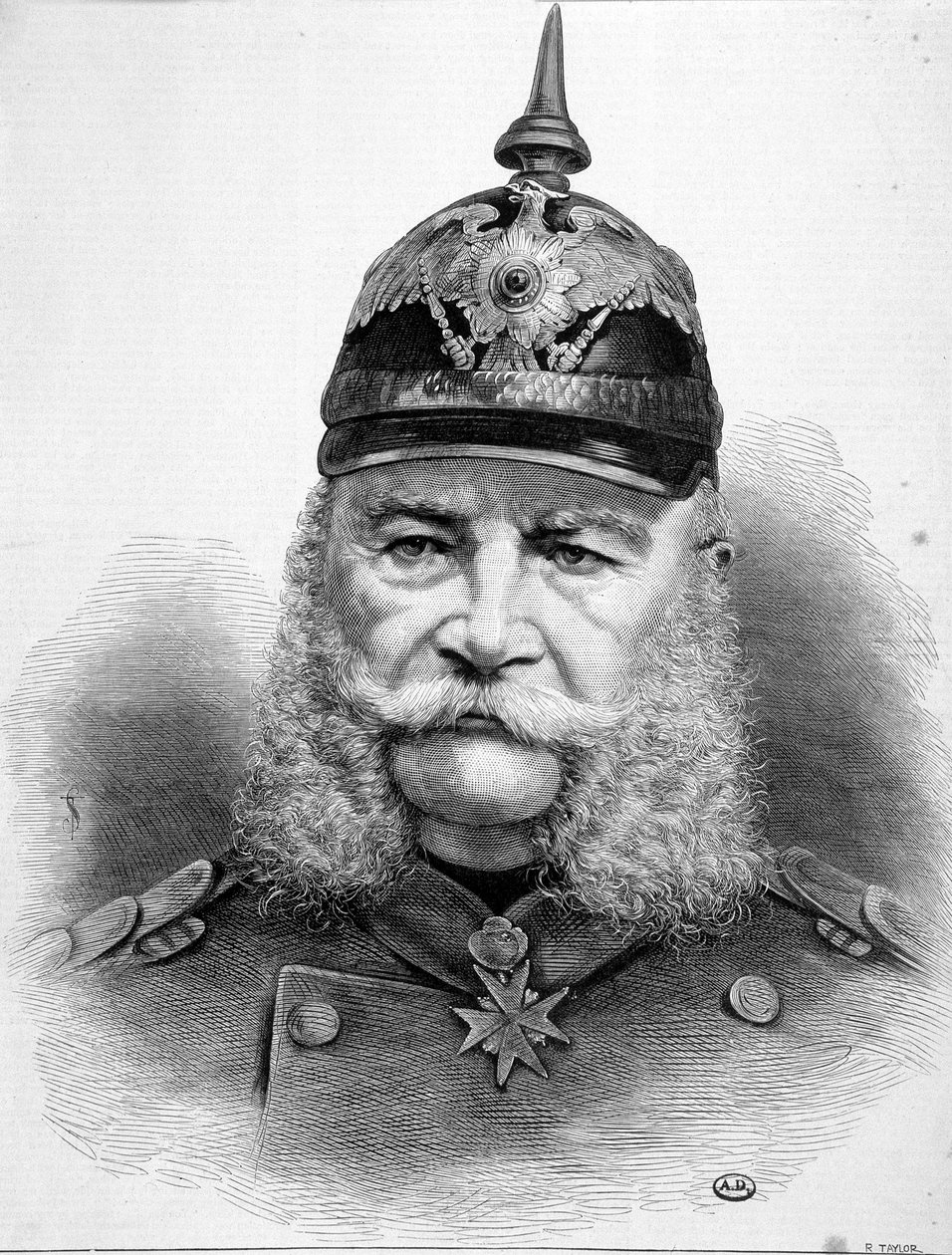 Portrett av William Friederich Ludwig 1., konge av Preussen og keiser av Tyskland (1797-1888). av Unknown artist