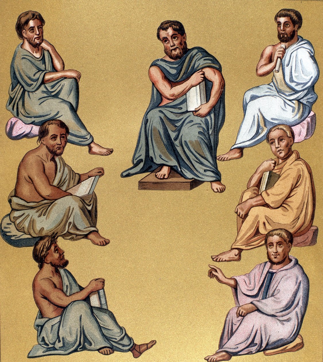 Portrett av forskjellige greske leger (filosofer). av Unknown artist