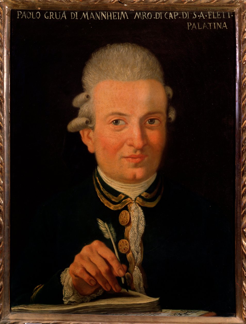 Portrett av den italienske komponisten Paolo Grua (1754-1833) Anonymt maleri. 18. århundre. Bologna, Civic museum Bibliografisk museum av Unknown artist