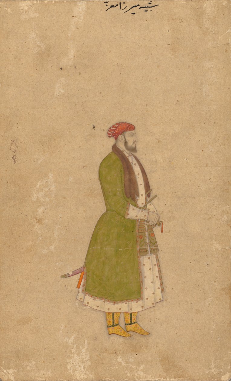 Portrett av hoffmannen Mirza Muizz av Unknown artist