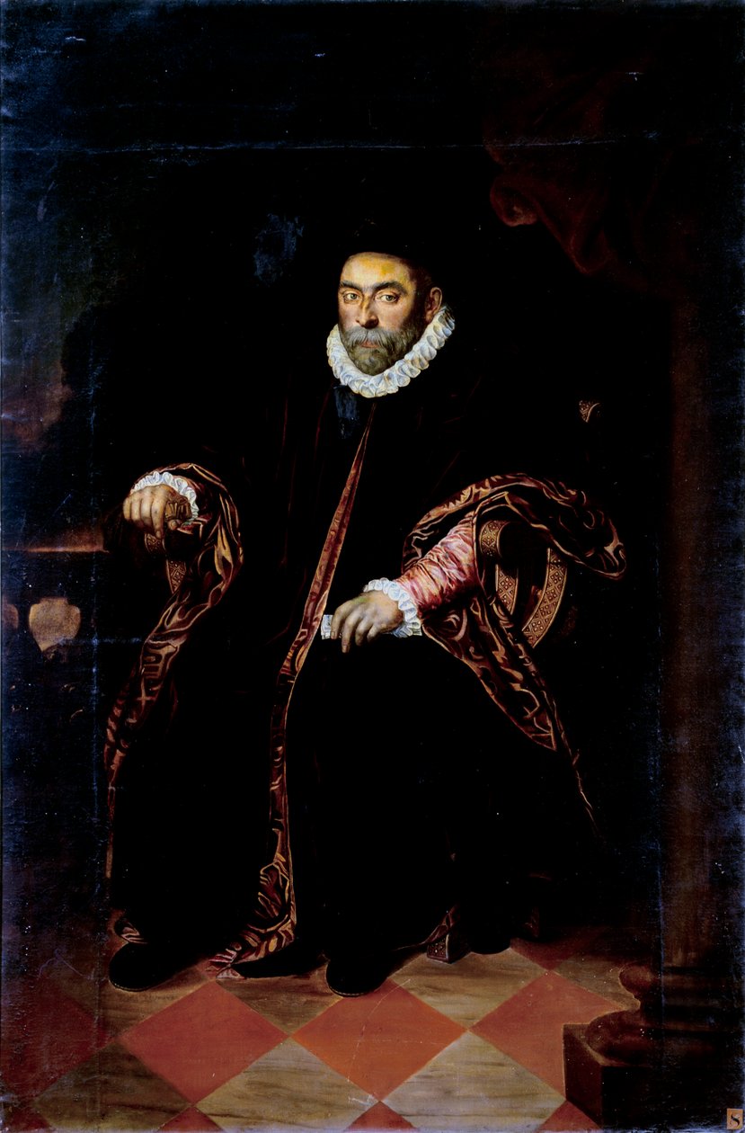 Portrett av dogen av gener Prospero Centurione Fattinanti (ca. 1510-1581) Anonymt maleri 1500-tallet søn. 206x136 cm Chiavari, Palazzo Rocca, Torriglia-samlingen av Unknown artist