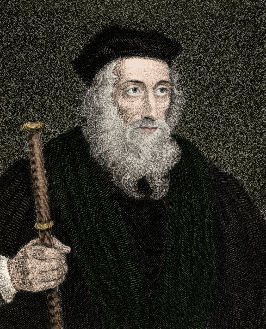 Portrett av den engelske teologen og reformatoren John Wyclif (eller Wycliff eller Wycliffe av Unknown artist