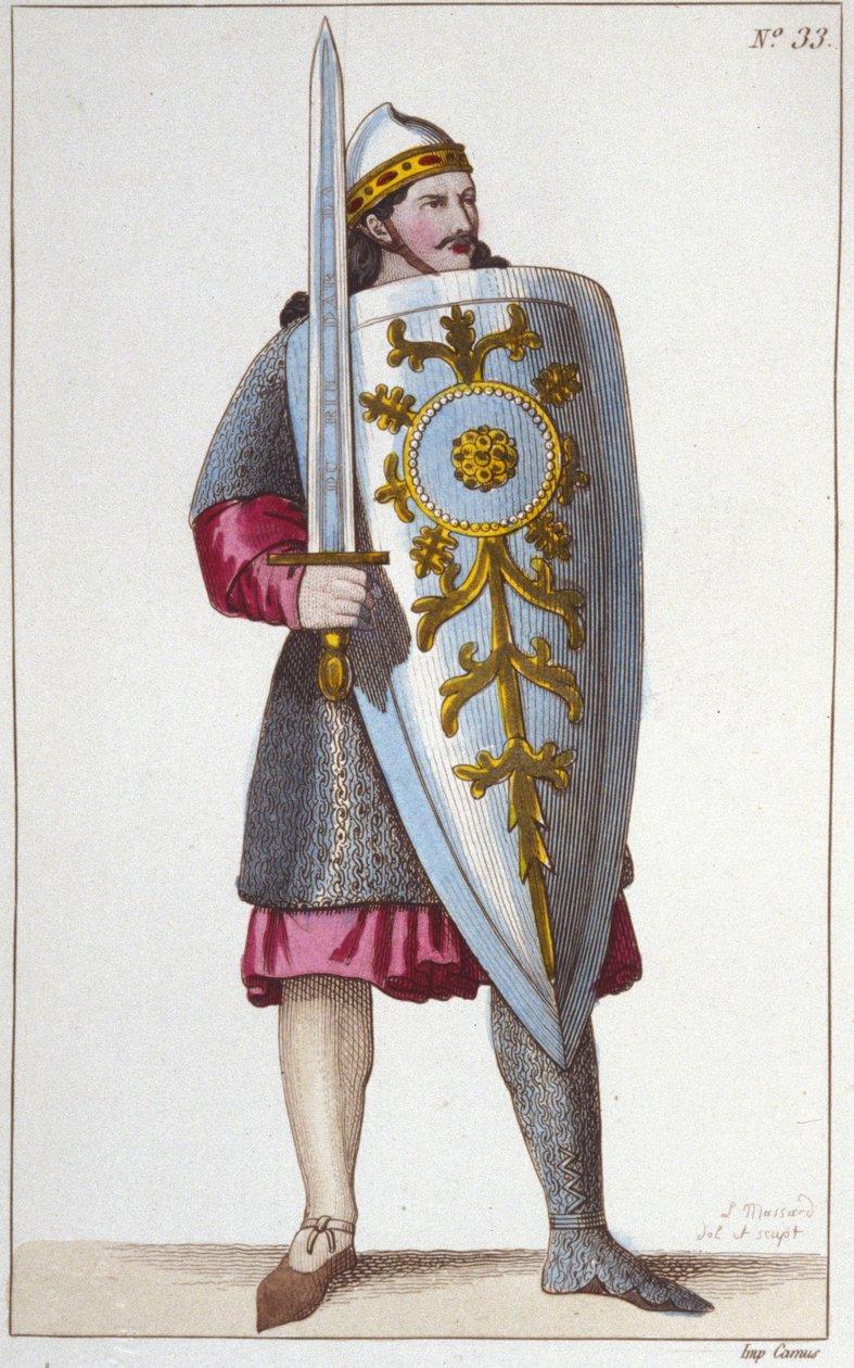 Portrett av Paladin Roland, nevø av Charlemagne. av Unknown artist