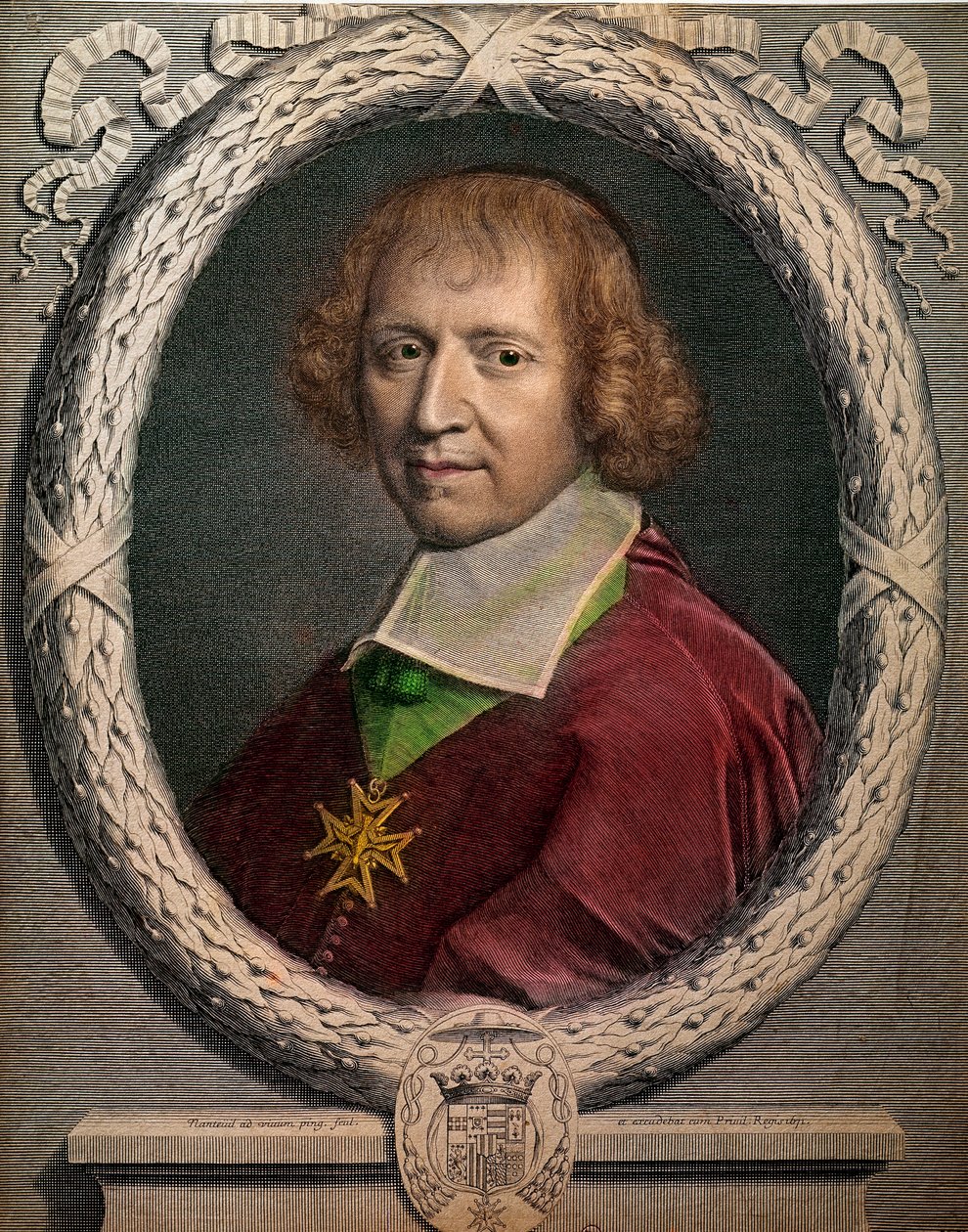 Portrett av kirkemannen Francois de Harlay, abbede av Jumieges (1625-1695)» Gravering av Paris fra 1600-tallet, Musee Carnavalet av Unknown artist