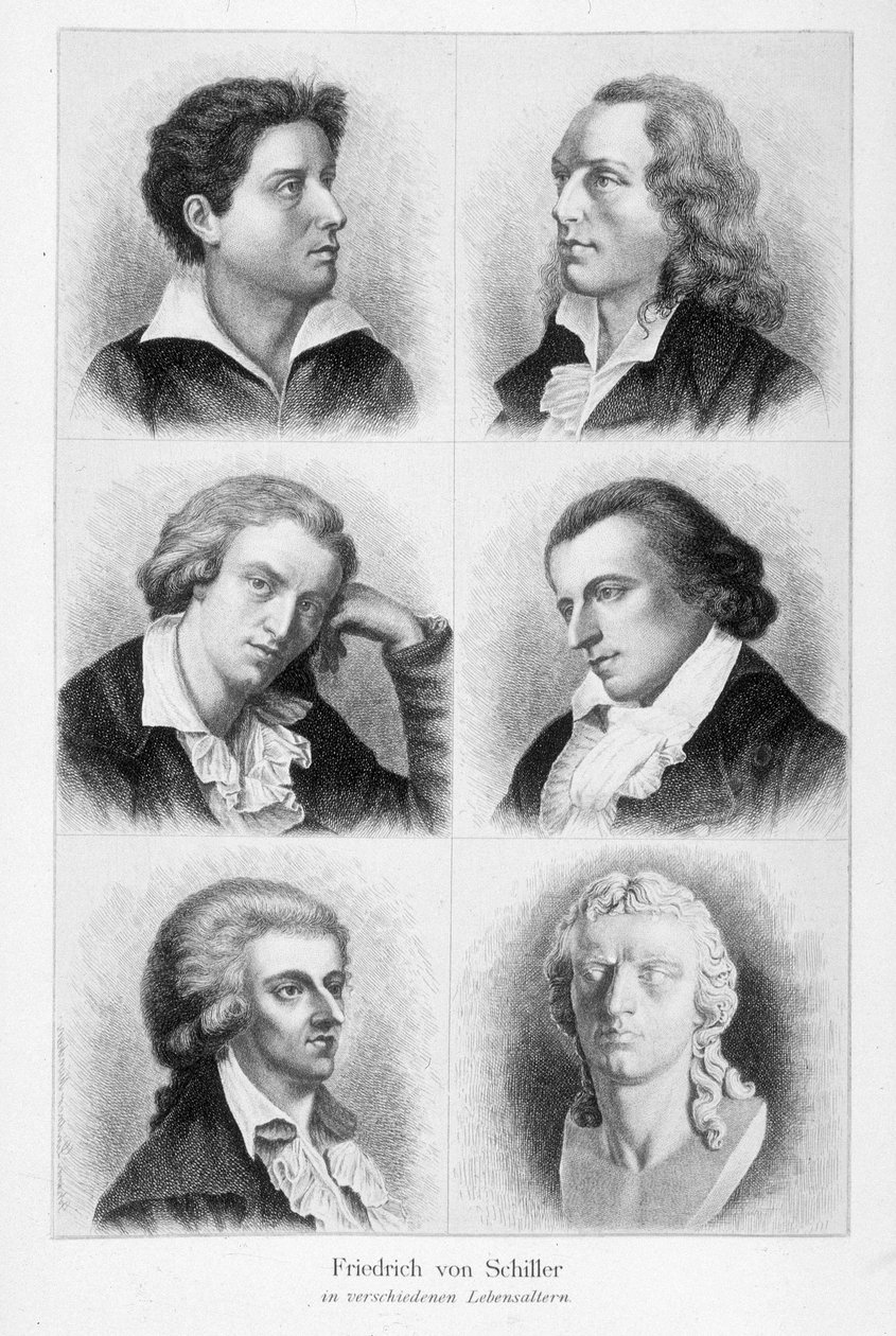 Portretter av Friedrich von Schiller (1759 - 1805). av Unknown artist