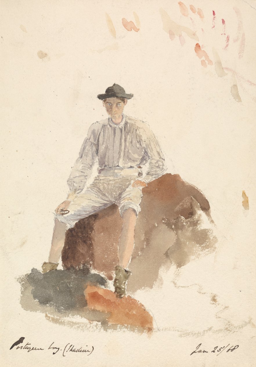 Portugisisk gutt (Madeira) 25. januar 1868 av Unknown artist