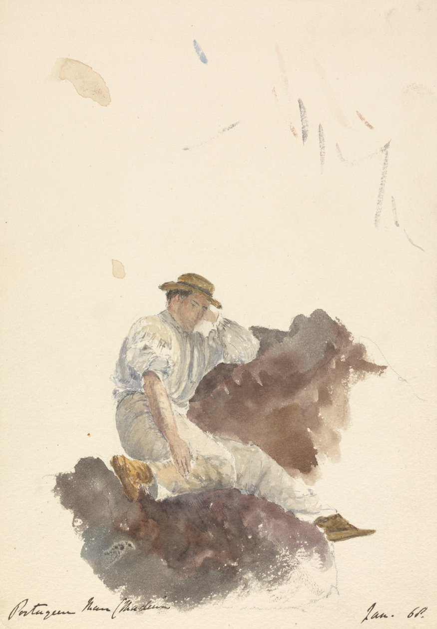 Portugisisk mann (Madeira), januar 1868 av Unknown artist