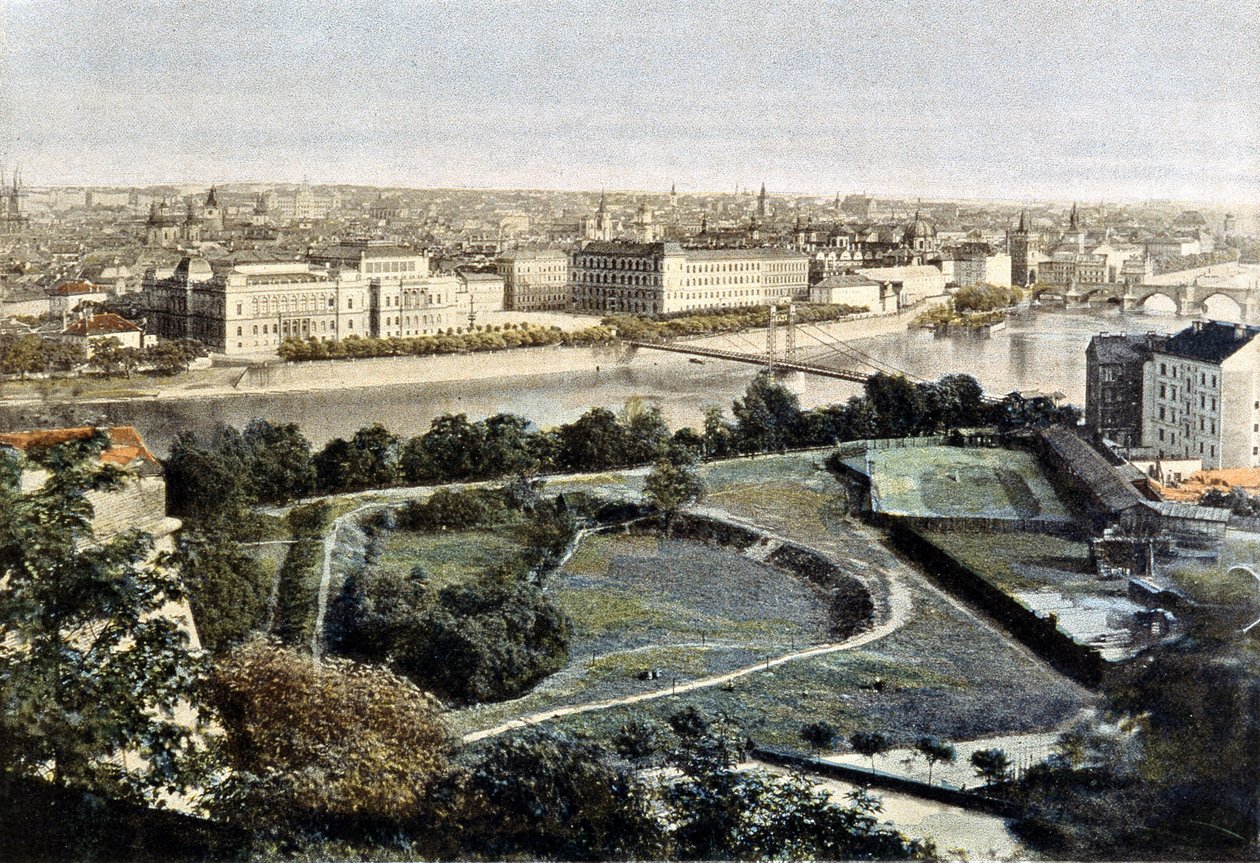 Praha, generelt syn, slutten av 1800-tallet av Unknown artist
