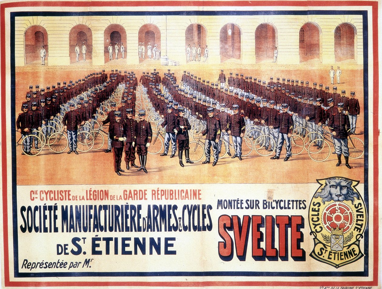 Presentasjon av sykkelselskapet til Legion of the Republican Guard: Société manufacturière d