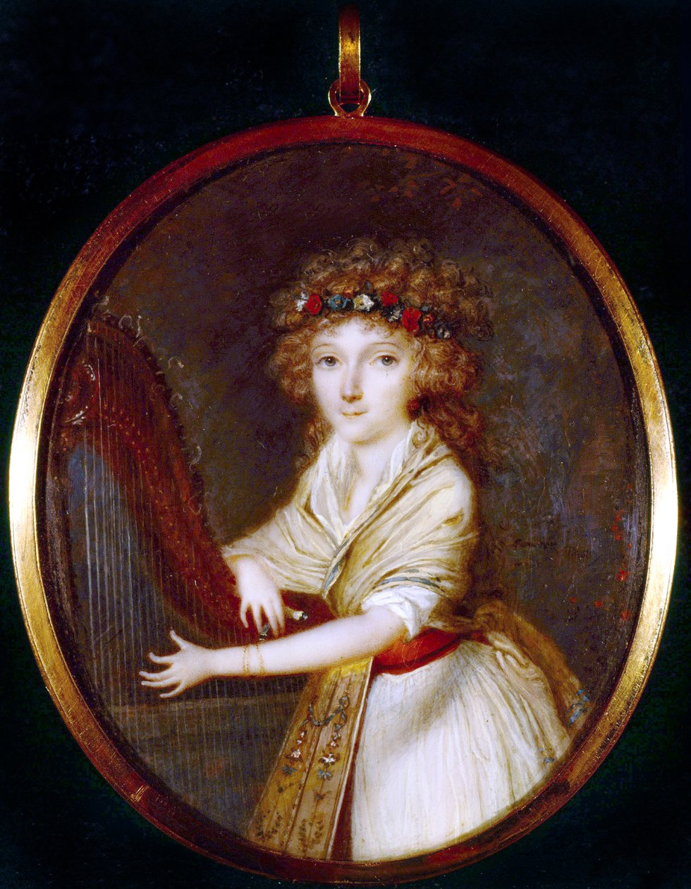 Prinsesse Adelaide d'Orleans, miniatyrmaleri) av Unknown artist