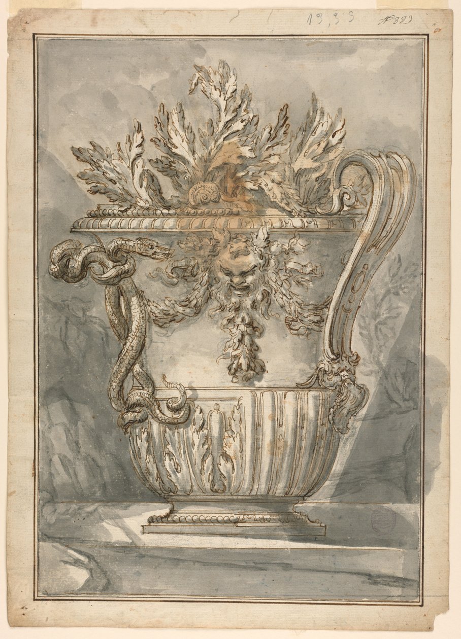Prosjekt for en vase av Unknown artist