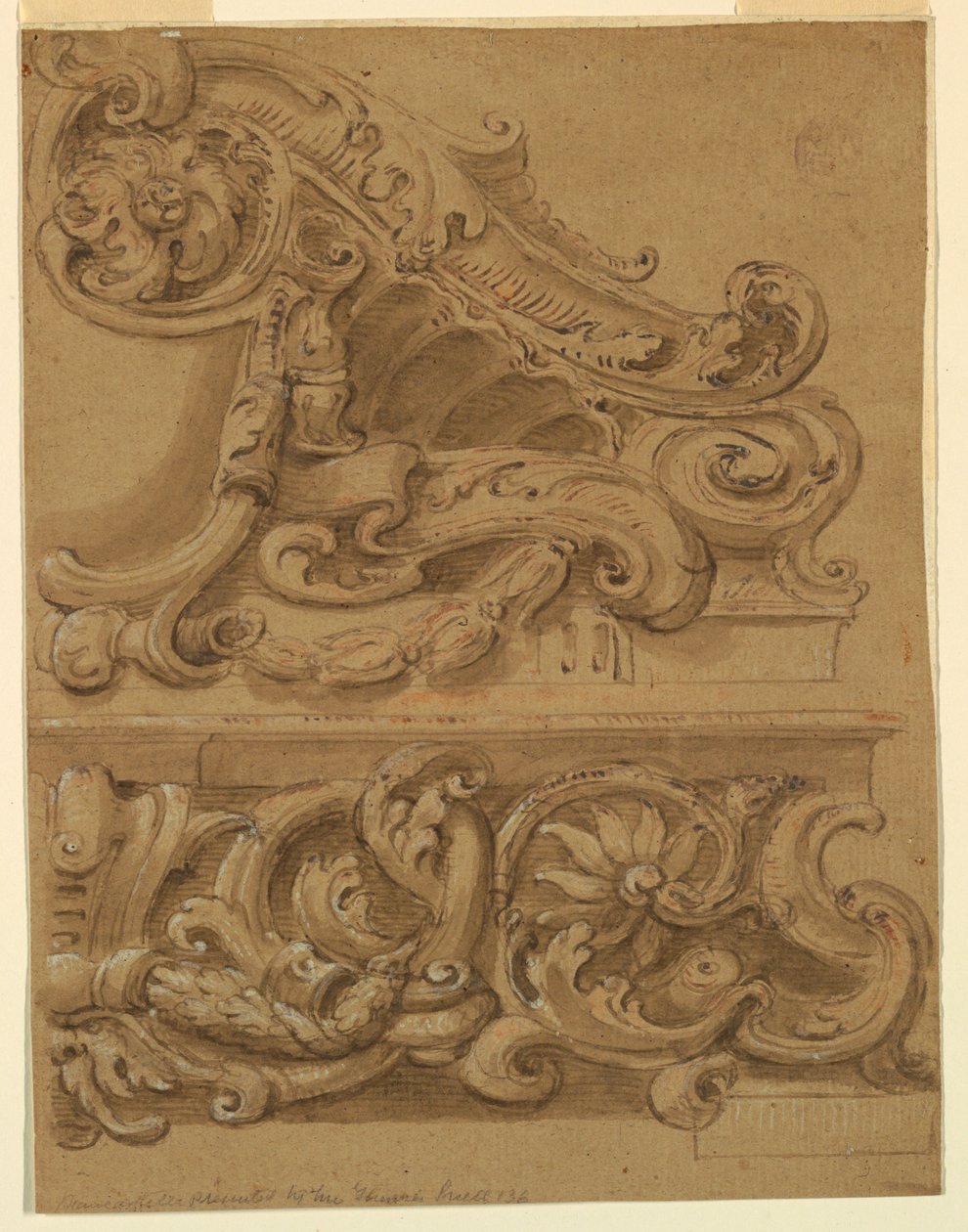 Prosjekt for en Entablatur og Pediment av Unknown artist