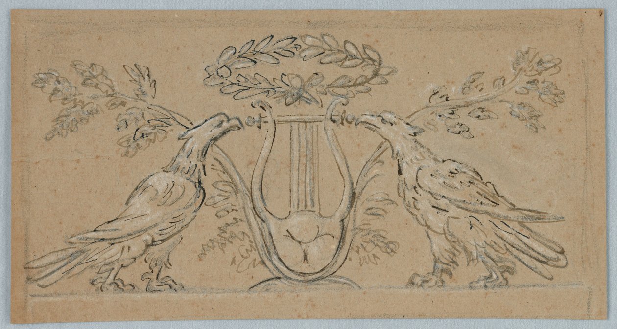 Prosjekt for dekorasjon av et avlangt panel av Unknown artist