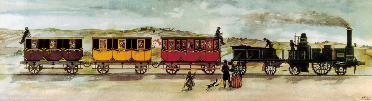 Jernbanelinjen mellom Barcelona og Mataro (Barcelona-Mataro) ble innviet 28. oktober av Unknown artist