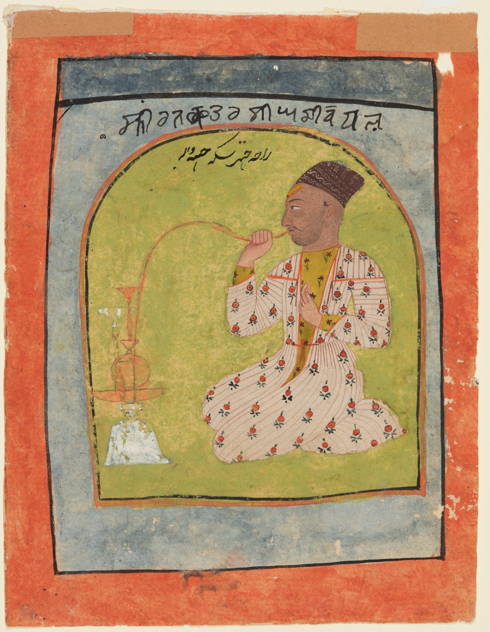 Raja Chattar Singh røyker av Unknown artist