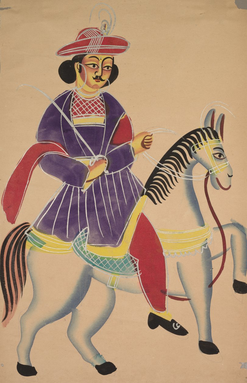 Raja rir på en hest av Unknown artist