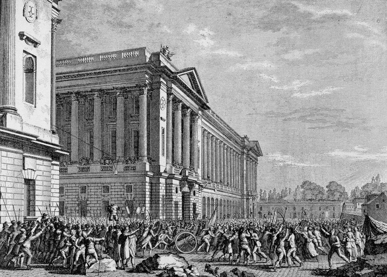 Fjerning av kanoner og rustninger fra oppbevaringsskapet (bygning i midten av bildet). Bok fra slutten av 1800-tallet. av Unknown artist