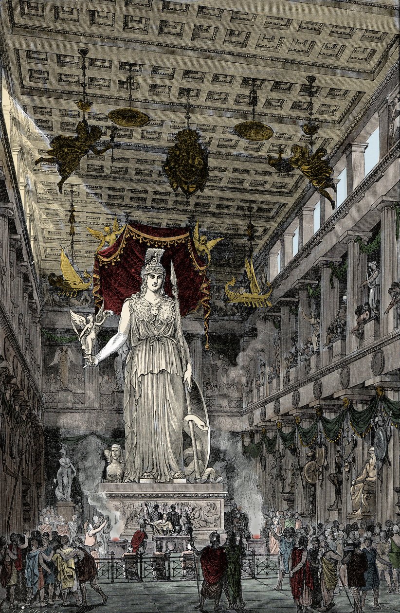 Representasjon av det indre av Parthenon av Unknown artist