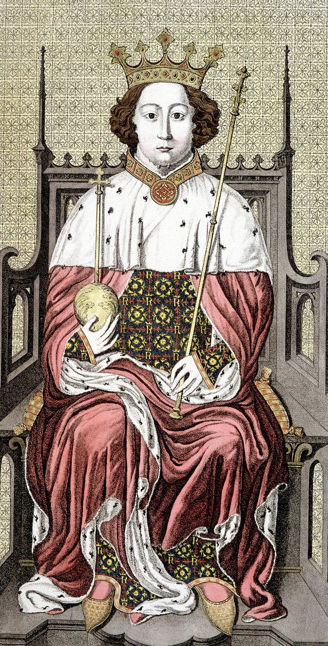 Richard II. (1367-1400). Konge av England. 1700-talls gravering. av Unknown artist