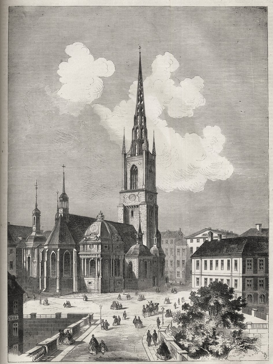 Riddarholmen kirke - Riddarholms kirke i Stockholm - 1866 - av Unknown artist