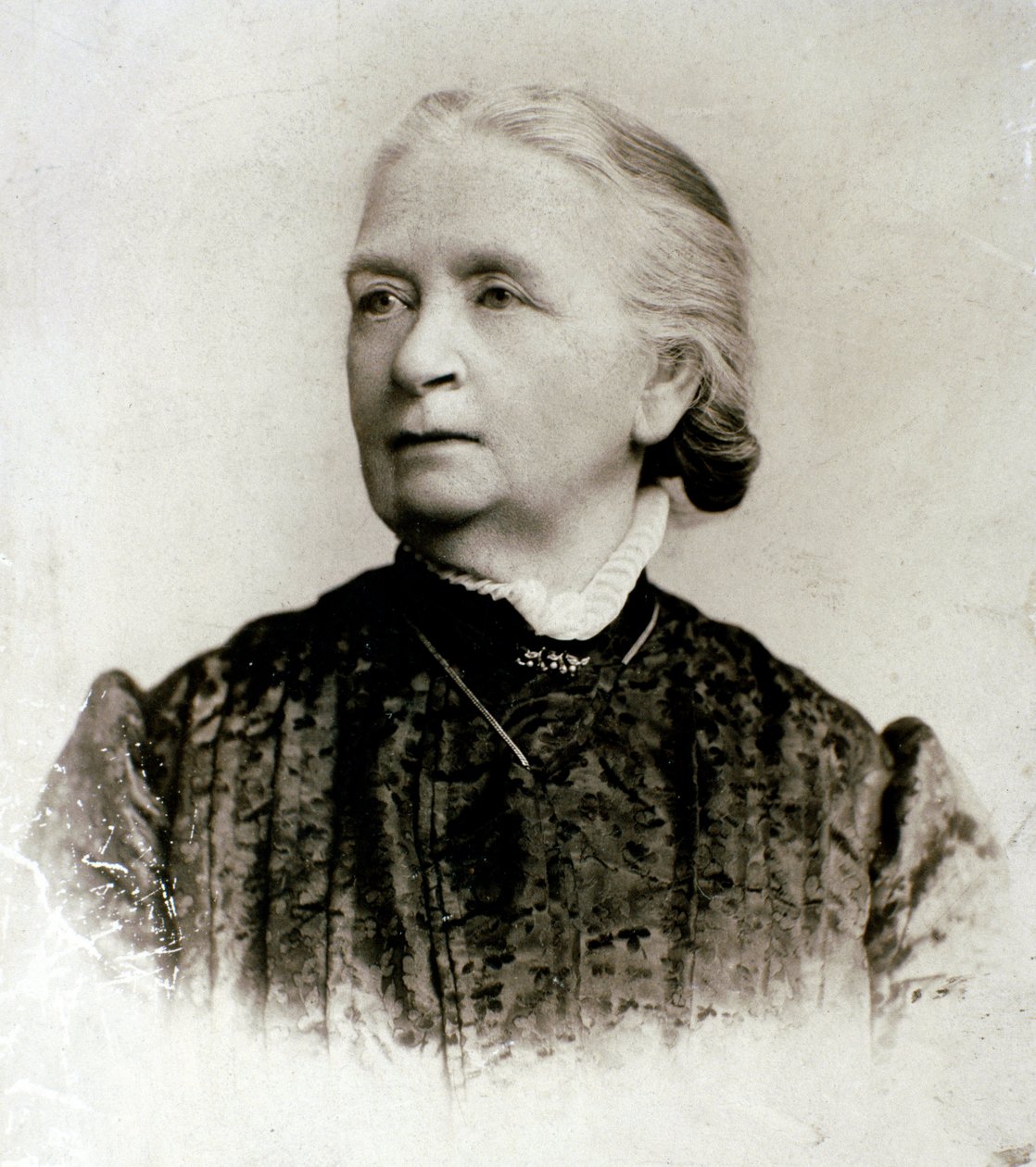 Risorgimento: "" Portrett av den engelske forfatteren Jessie White Mario (1832-1906), sykepleier under kampanjene til Giuseppe Garibaldis kone til den italienske patrioten Alberto Mario"" Fotografi fra slutten av 1800-tallet. Privat samling av Unknown artist