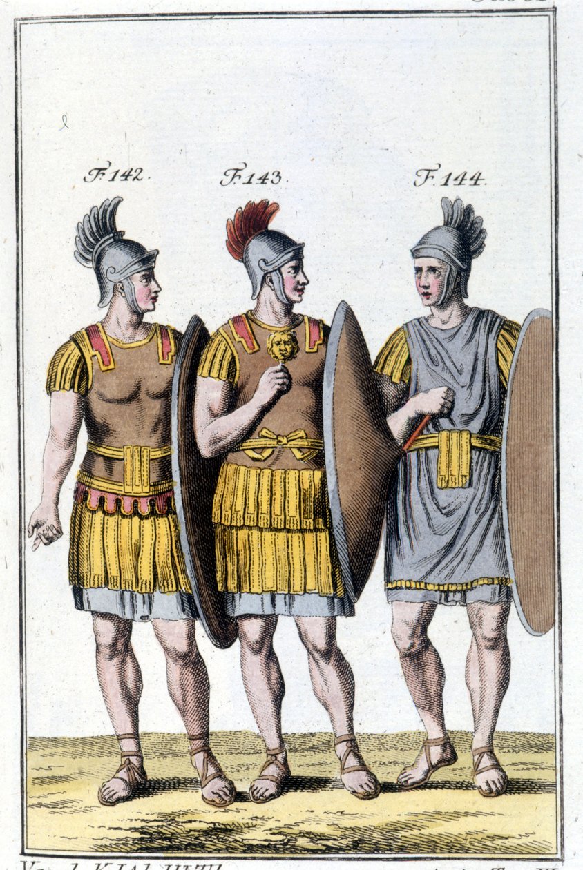 romerske legionærer. Gravering tidlig på 1800-tallet. av Unknown artist